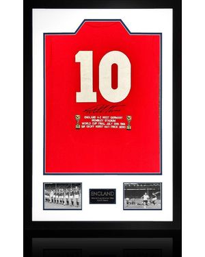 The Fan Cave Geoff Hurst Signed England '66 Shirt Premium Frame - Red