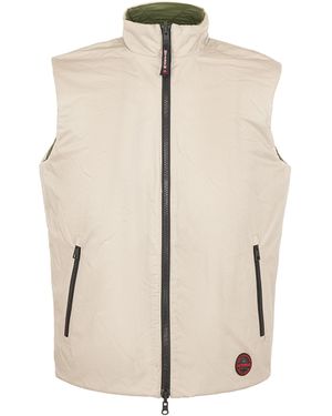 Museum Reversible Quilted Sleeveless Gilet - Natural
