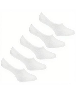 Slazenger 1881 5 Pack Invisible Socks - White