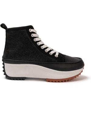Firetrap Platform Hi Top Ladies Trainers - Black