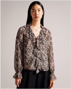 Ted Baker Ted Bertei Blouse Ld99 - Brown