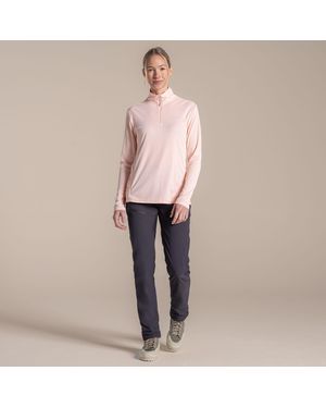 Craghoppers Nosilife Solar Shield+ Quick-Drying Half Zip Top - Pink