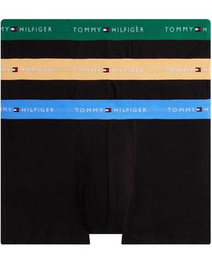Tommy Hilfiger 3-Pack Logo Waistband Trunks - Black