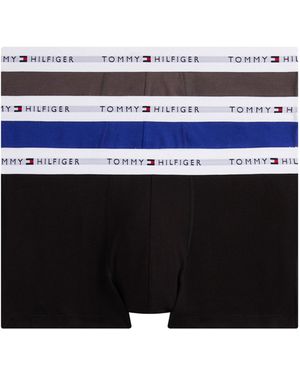 Tommy Hilfiger 3-Pack Logo Waistband Trunks - Blue