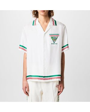 CASABLANCA Tennis Club Bowling Shirt - White