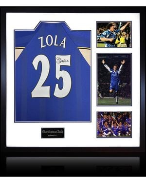 The Fan Cave Gianfranco Zola Signed Chelsea Premierleague Shirt - Blue