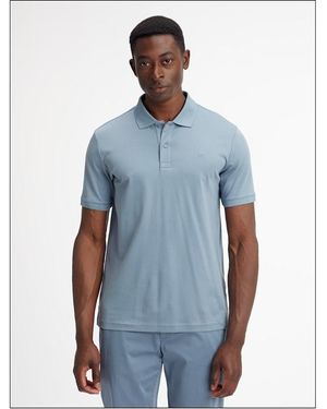 Calvin Klein Liquid Touch Slim Ls Polo in Blue for Men Lyst UK