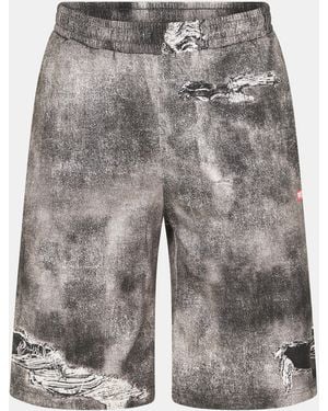 DIESEL Fleece Jogger Shorts - Grey