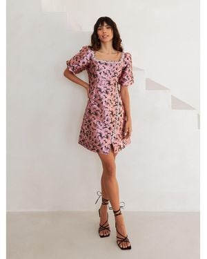Lovedrobe Jacquard Mini Dress - Pink