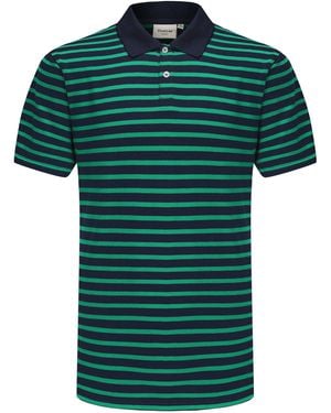 Firetrap Classic Striped Polo - Green