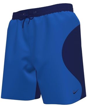 Nike Swim Zip Colour Block Swim 7 Fully Lined Volley Short - Blue