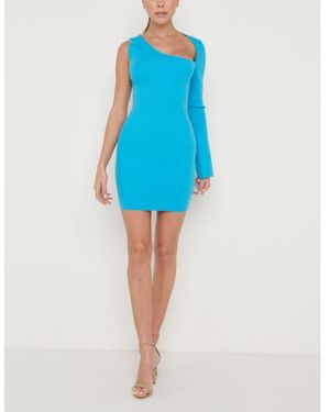 Pretty Lavish Knitted Jumper Dress - Blue