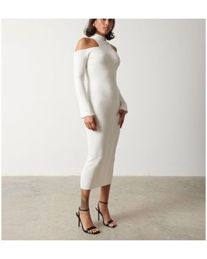 Pretty Lavish Knitted Jumper Dress - Natural