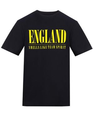 AWD Adults Printed England World Cup Tee - Black