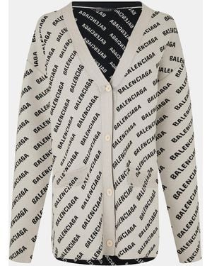 Balenciaga Scrolling Logo Cardigan - Multicolour