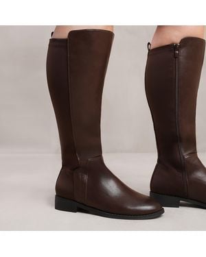 Where's That From Parker Wide Calf Knee High Boots - Brown