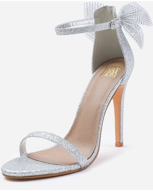 Where's That From Chicago High Heel With Diamante Bow - White