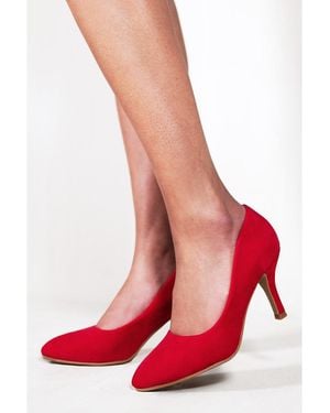 Where's That From Stiletto Court Shoes - Red
