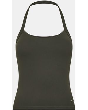 P.E Nation Unwind Halter Performance Gym Vest - Green