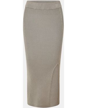 Jack Wills Knitted Midi Skirt - Grey