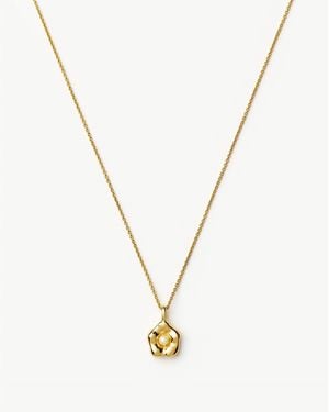 Missoma Eny Puffy Daisy Pendant Necklace - Metallic