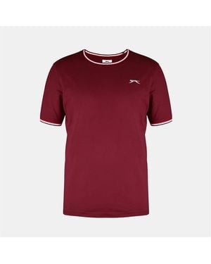 Slazenger 1881 Tipped T Shirt - Red