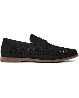 Where's That From Weave Slip On Loafers - Black