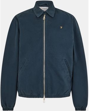 Farah Cane Blouson Lightweight Overshirt - Blue