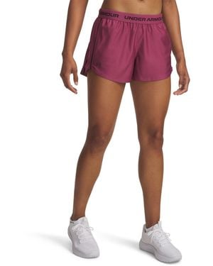 Under Armour Tech Play Up 3" Shorts Claret Ox Blood - Red