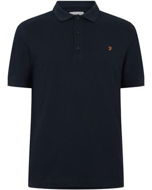 Farah Emerson Short Sleeve Polo Shirt - Blue