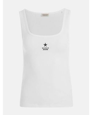 Guess Embroidered Star Vest - White