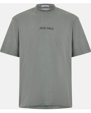 Jack Wills Jacquard T-Shirt - Grey