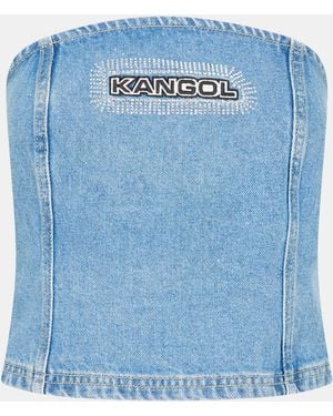 Kangol Denim Bandeau Top - Blue