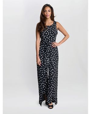 Gina Bacconi Jolie Spot Jumpsuit - Blue