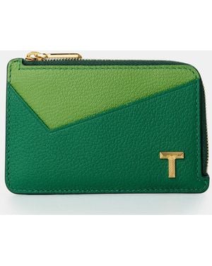 Tiffany & Co. T Zipped Card Holder - Green