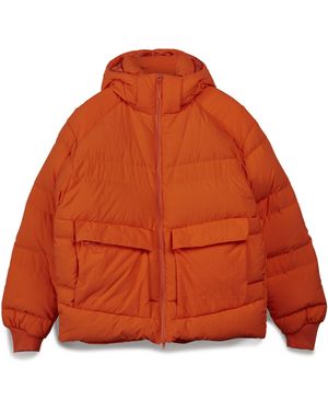 Y-3 Classic Puffy Down Funnel Neck Long Sleeve Down Jacket - Orange
