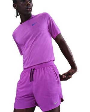 Nike Stride Dri-Fit 5 Brief-Lined Running Shorts - Purple
