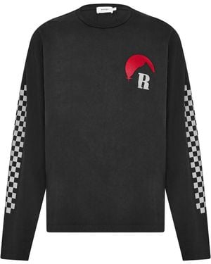 Rhude Moonlight Long Sleeve T Shirt - Black