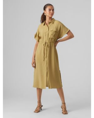 Vero Moda Iris Shirt Dress - Metallic