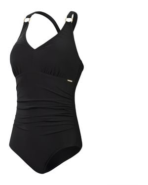 Speedo Shaping V Neck 1 Piece - Black