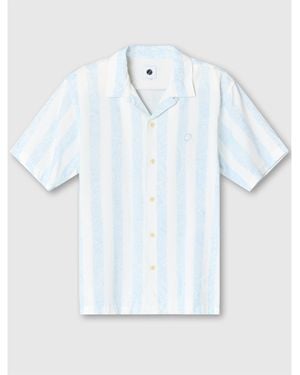 Pretty Green Marshall Short-Sleeve Patterned Shirt - Blue