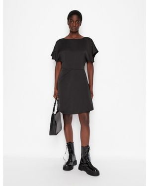 ARMANI EXCHANGE Short-Sleeve Mini Dress - Black