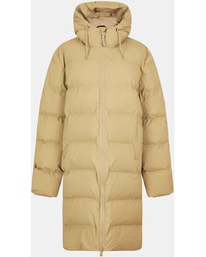 Rains Long Puffer Jacket - Natural