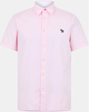 Paul Smith Short-Sleeve Plain Shirt - Pink