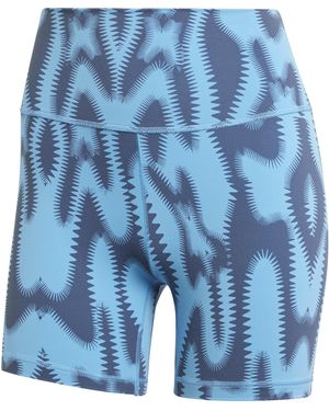 adidas All Over Print Compression Shorts - Blue