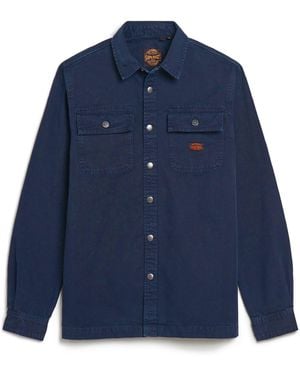 Superdry Canvas Overshirts - Blue
