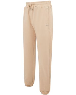 Mallet Closed Hem Fleece Joggers - Natural