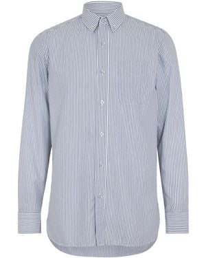 Tom Ford Pinstripe Oxford Shirt - Blue