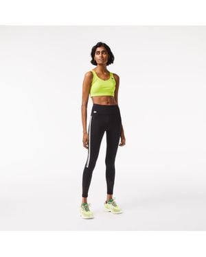 Lacoste Logo Stripe Leggings - Black