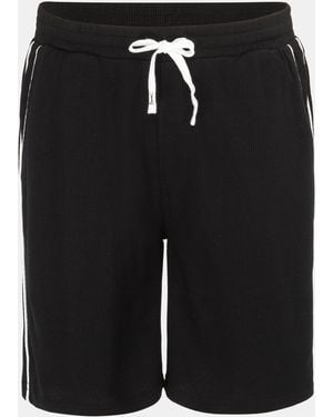 Fabric Waffle Shorts - Black